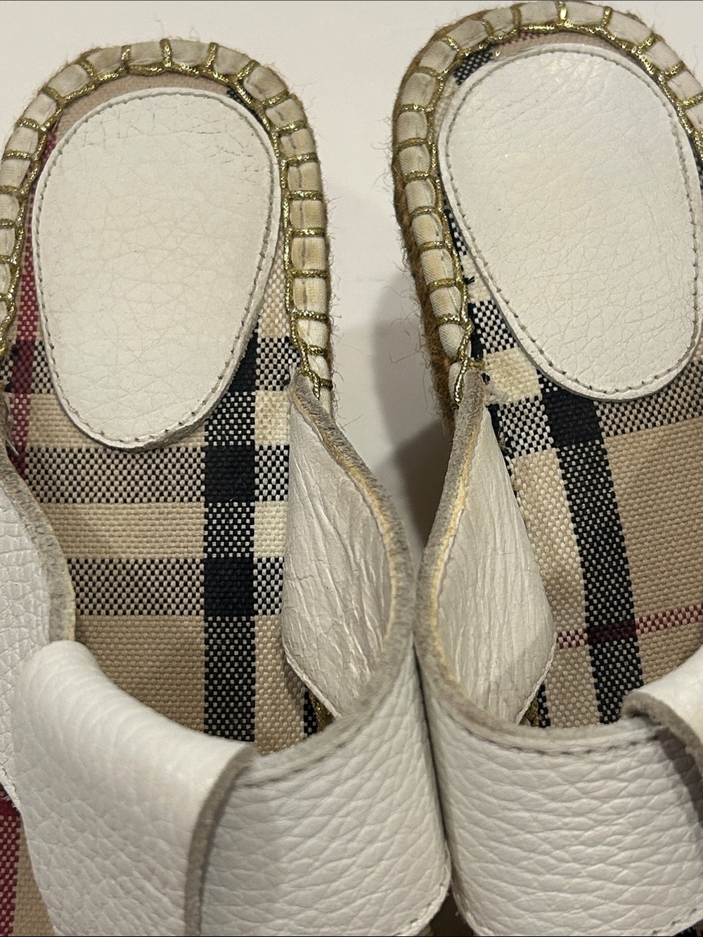 Designer Inspired Nova Check Wedge Sandals women’s Size EU 38 - Picture 4 of 13